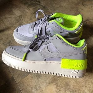 Nike AF1 Shadow SE Grey lazer green 7.5